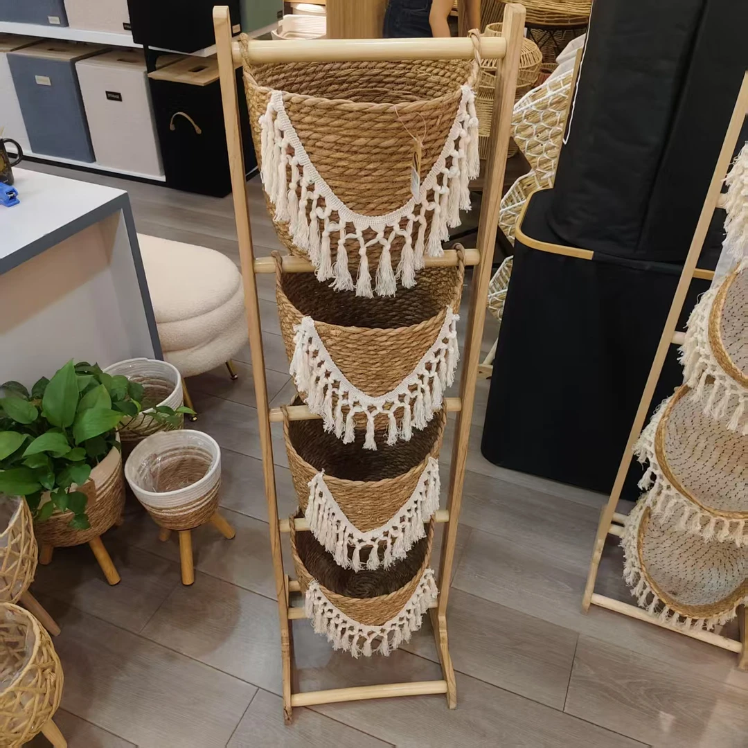 【全国包邮】手工草编收纳篮家用大容量杂物收纳架（120*35）