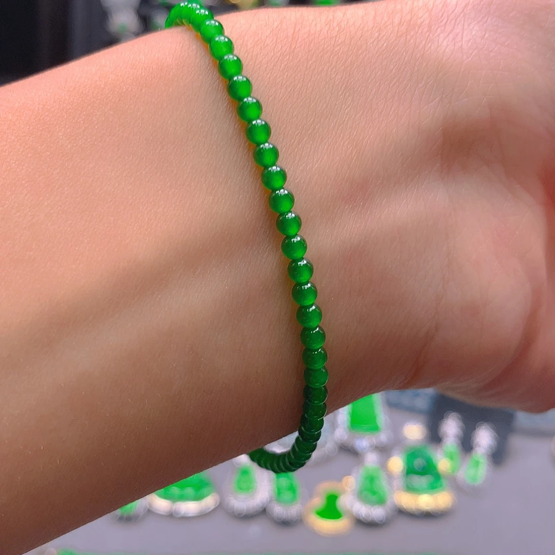 翡翠未镶嵌耳饰天然翡翠