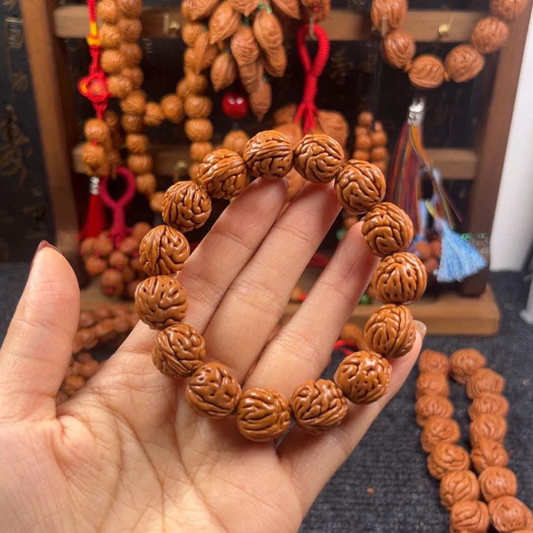 幸***鹿桃核吊坠桃枭手串L13