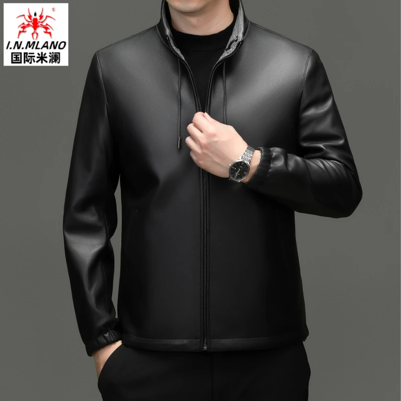 【两面穿】时尚高端男士海宁皮夹克男款羊皮皮衣男真皮秋冬新款外套
