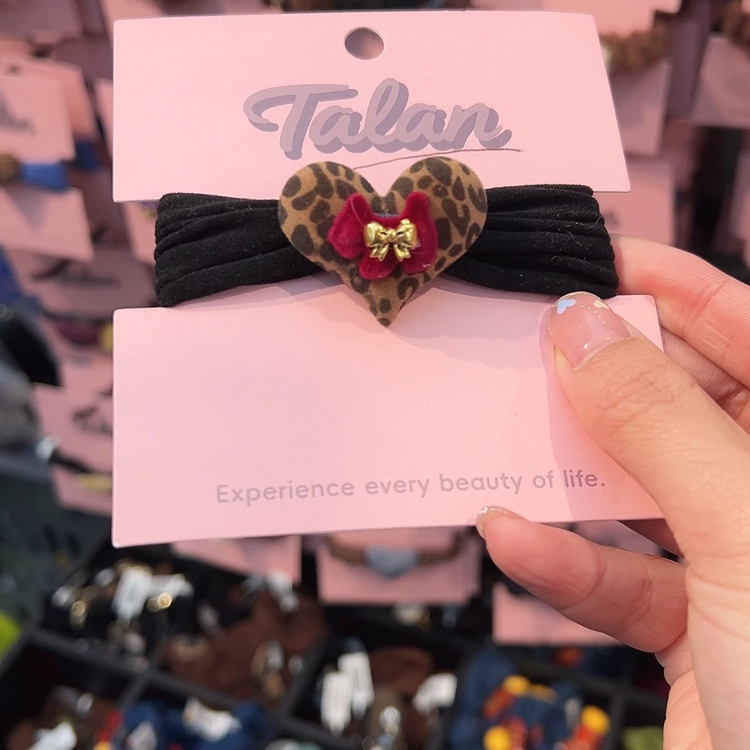 布艺铁合金爱心发绳