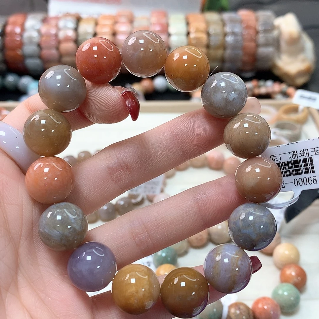 硅化珊瑚（珊瑚玉）手链未镶嵌大*319