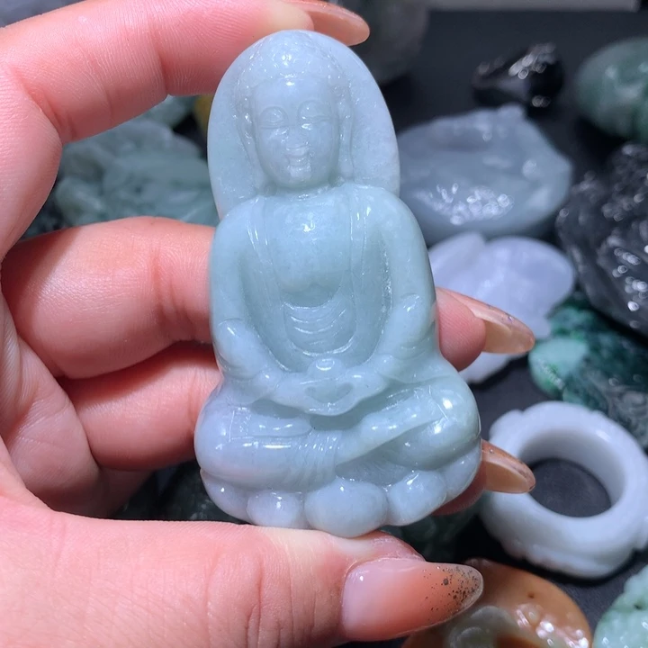 翡翠未镶嵌颈饰保真天然A货翡翠