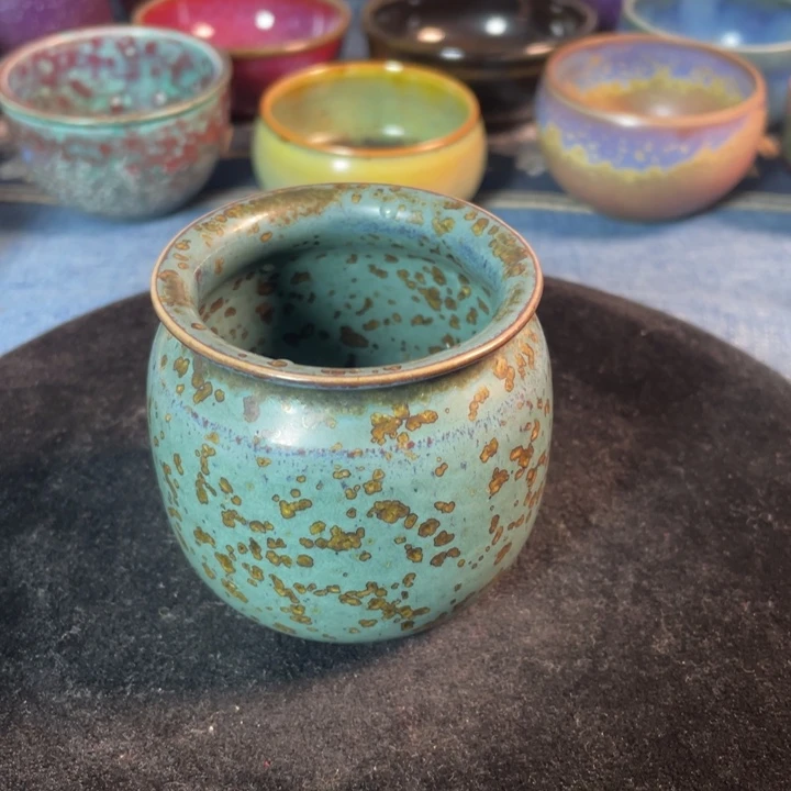 摆件钧瓷碳烧缸杯