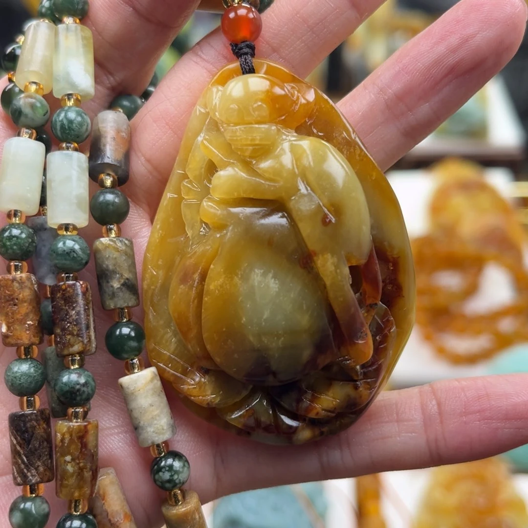 岫玉未镶嵌挂件挂件