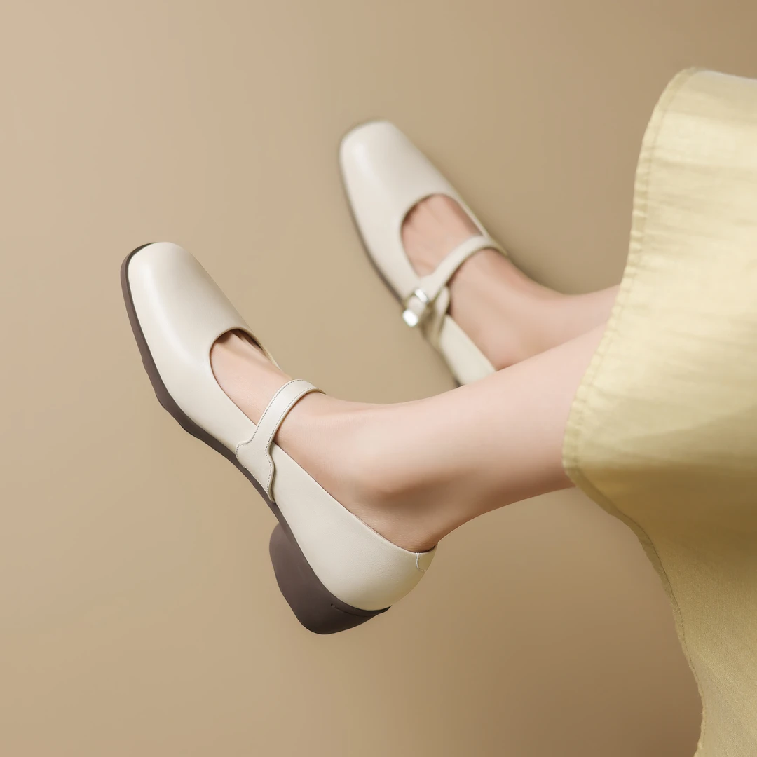 星期六复古软底浅口单鞋圆头法式鞋子2025春秋百搭黑色玛丽珍女鞋