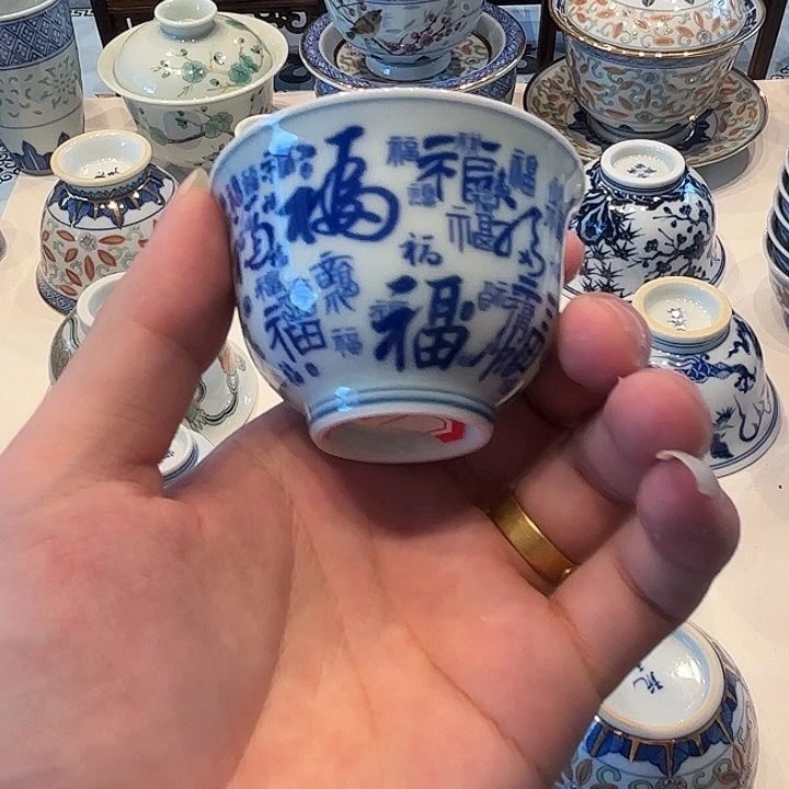 摆件景德镇陶瓷杯子的