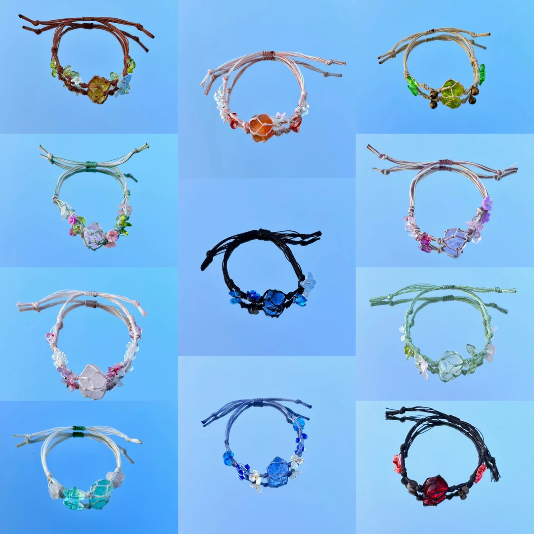 合金亚克力手链 灵魂对撞水晶原石手链手绳手串macrame正品店铺