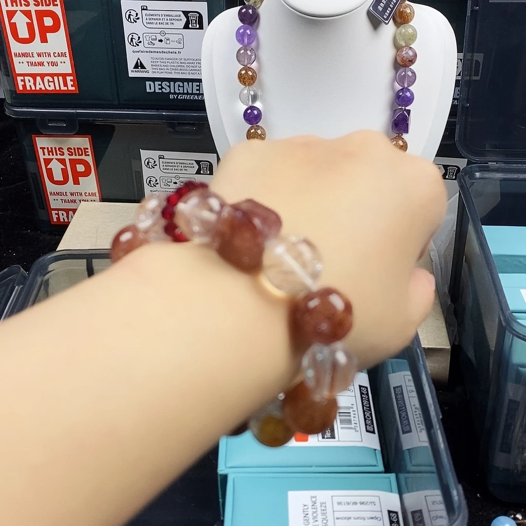 水晶手链银S925镶嵌