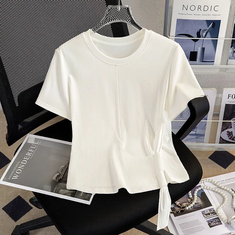 （中淑）乐宝馨25891侧边绑带T恤