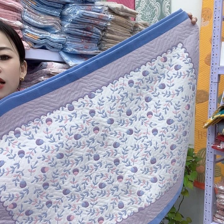 棉蓝色小樱桃纯棉