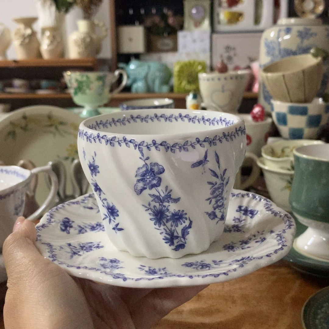 l***i稻谷壳花涟漪手握杯+碟子