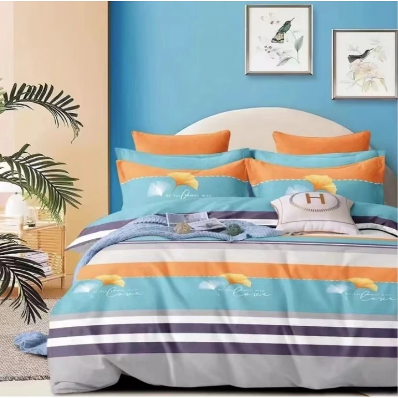 银杏叶灰-床单面料加厚加密缎条提花布料235cm*245cm（正负5cm）