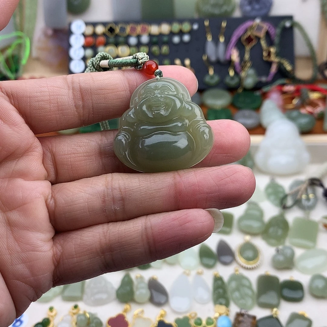 和田玉未镶嵌吊坠(不含链)