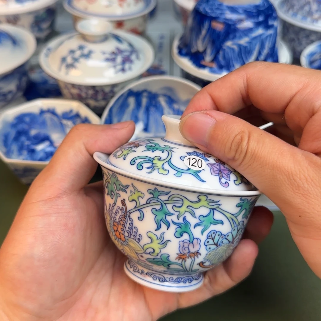 彦祖纯手工手绘茶具120