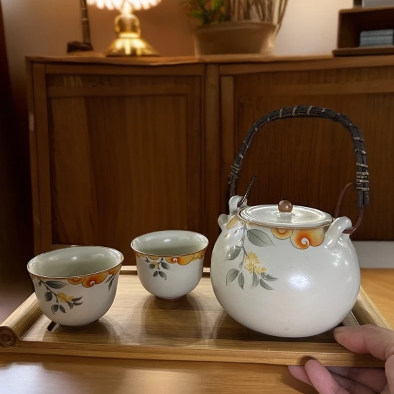 景德镇手绘创意茶具一壶二杯送礼佳品陶瓷茶具