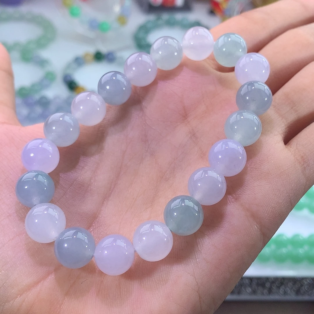 未镶嵌手链翡翠冰种马卡龙手串