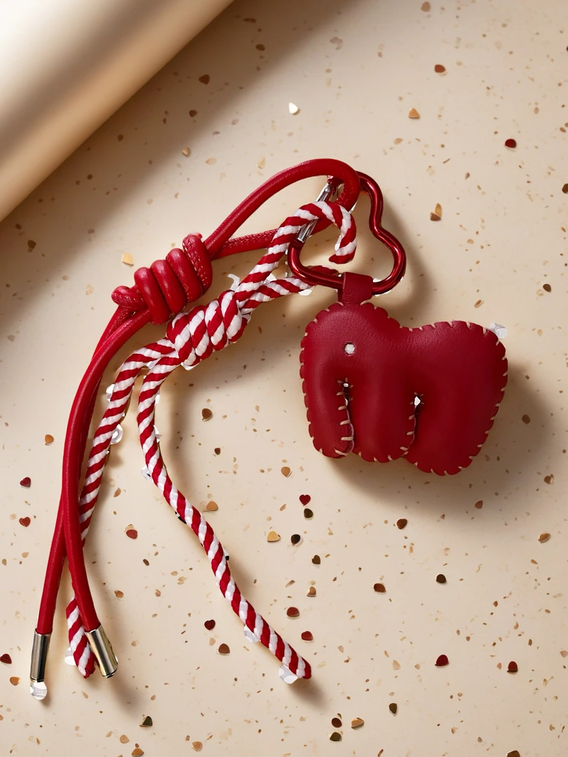 调皮小象真皮女包挂件