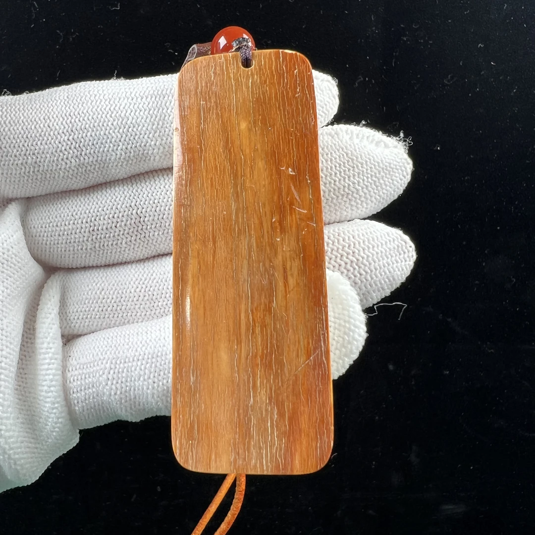 E16-47天然猛犸牙金皮肥皂 无事牌24*68*4mm支持鉴定 假一罚四