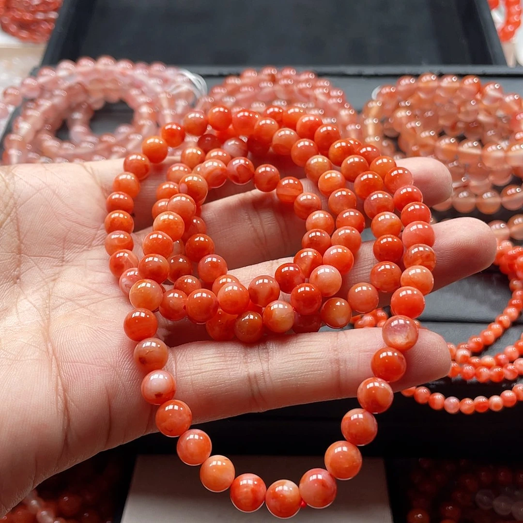 南红玛瑙未镶嵌手链