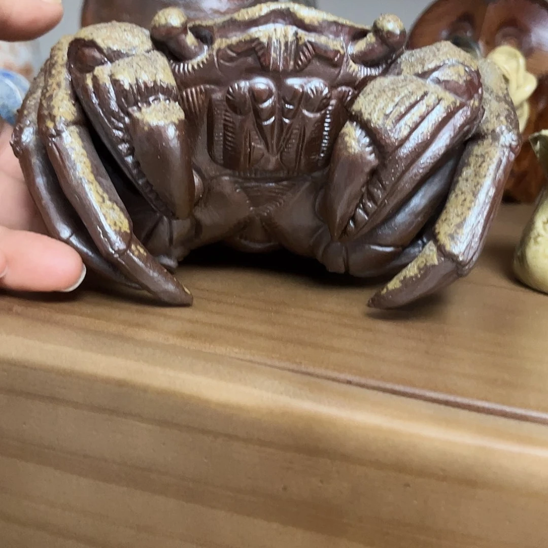 瓷片螃蟹香炉好看好看好看
