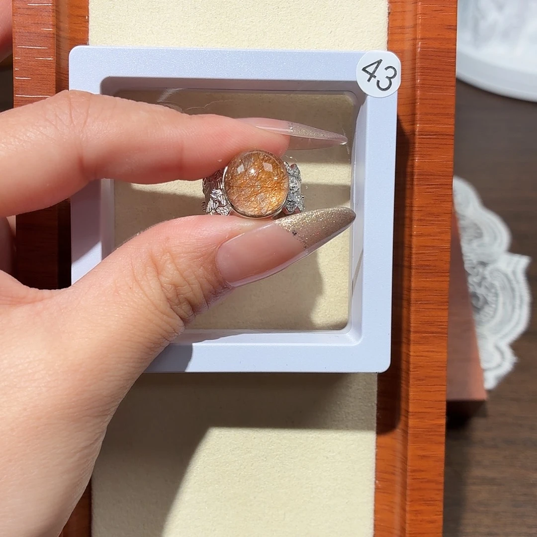 ****子水晶银S925镶嵌戒指