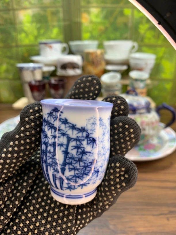 梅兰竹菊铃铛茶杯主人杯