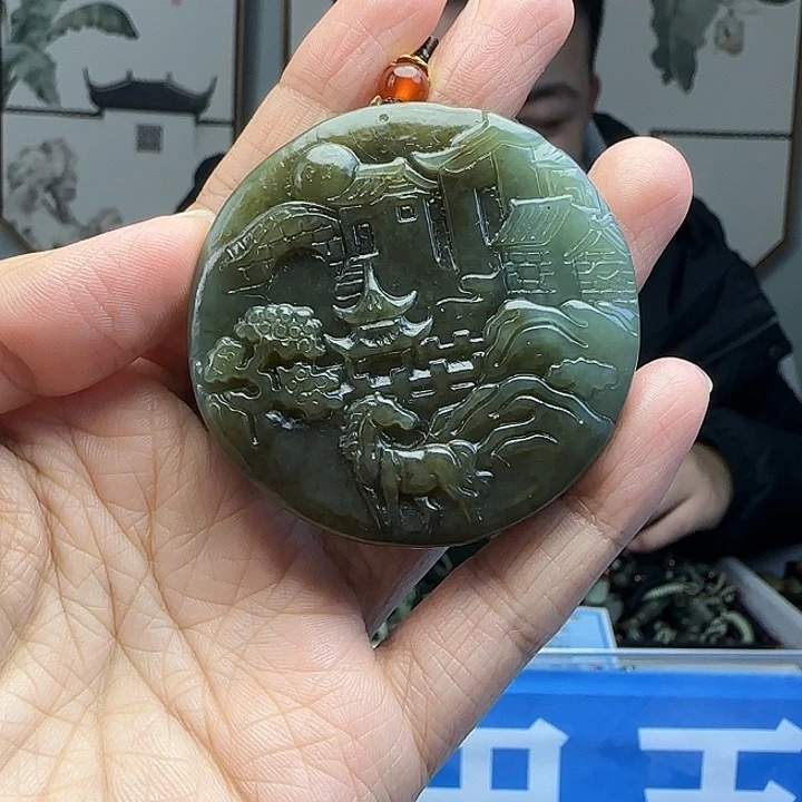 和田玉未镶嵌颈饰