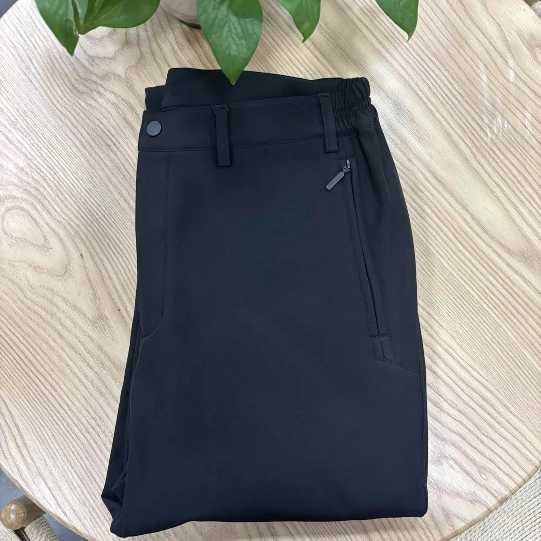 2025冬季男士加绒软壳裤可通勤商务款直筒版型防泼水长裤/24-2410