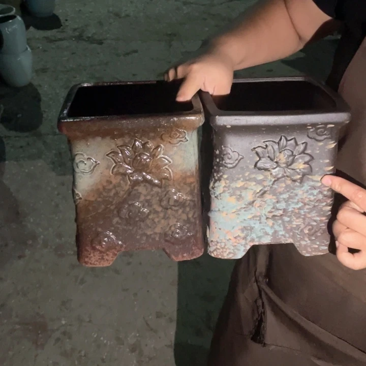 紫砂花盆口16高19正品正品