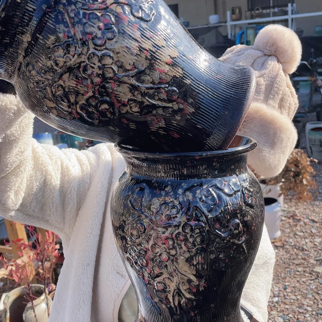 红陶王嫂花盆0130-122