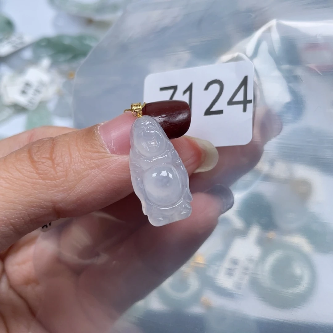 翡翠颈饰18K金镶嵌纯天然a货缅甸翡翠包邮