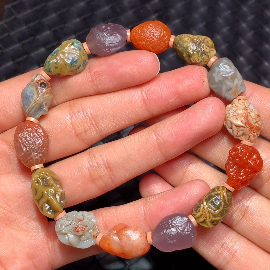 未镶嵌玛瑙/玉髓珠宝半成品