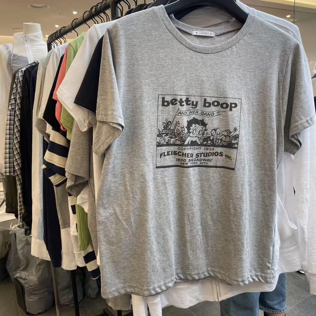 【A2在韩国】东大门女士圆领短袖T恤休闲百搭《NO退NO换》