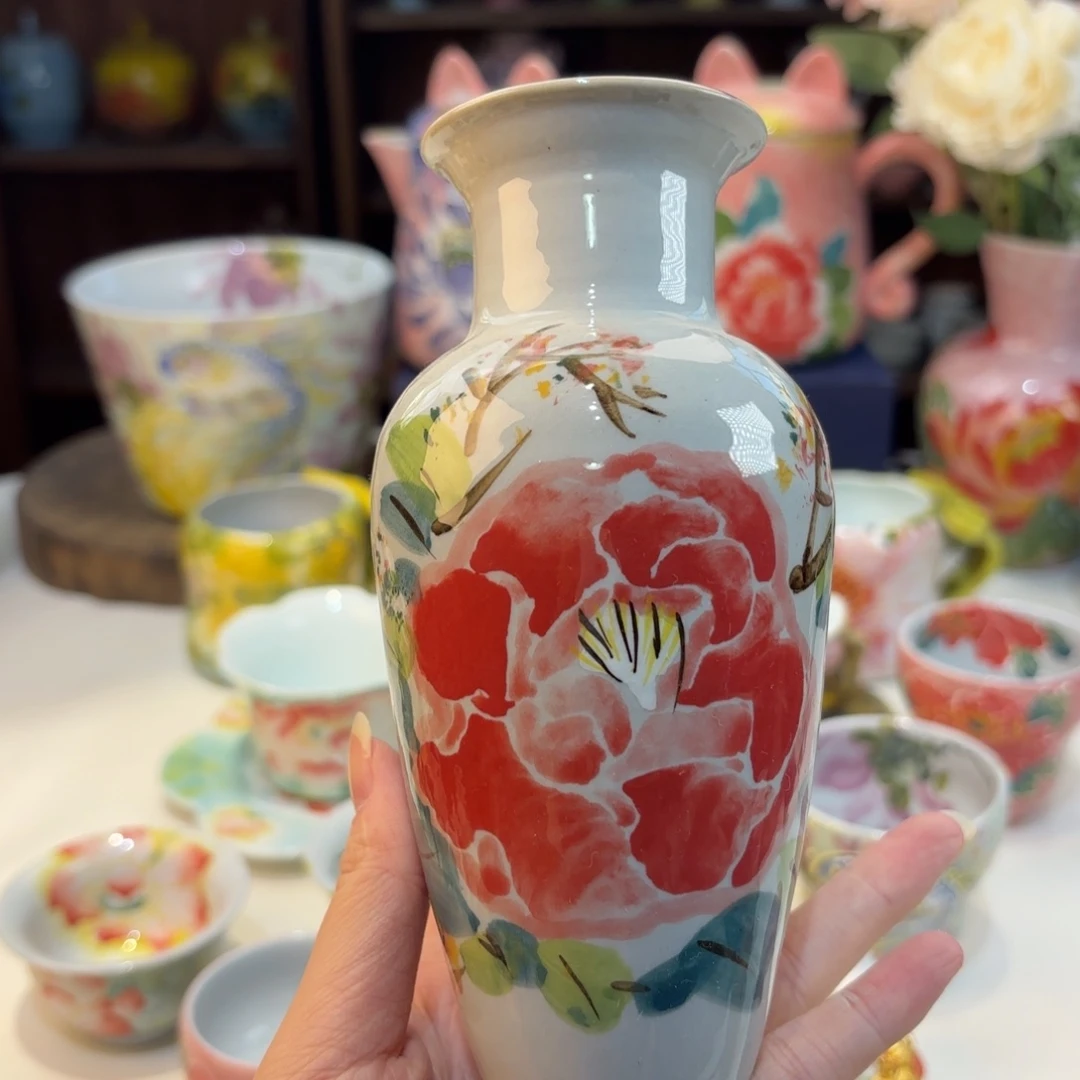 景德镇手绘高温釉下彩陶瓷茶具