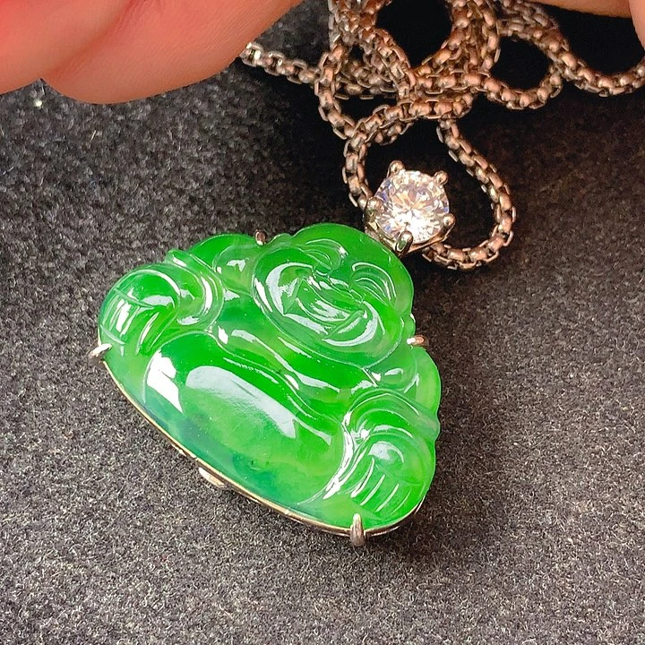 翡翠银S925镶嵌颈饰翡翠多样性