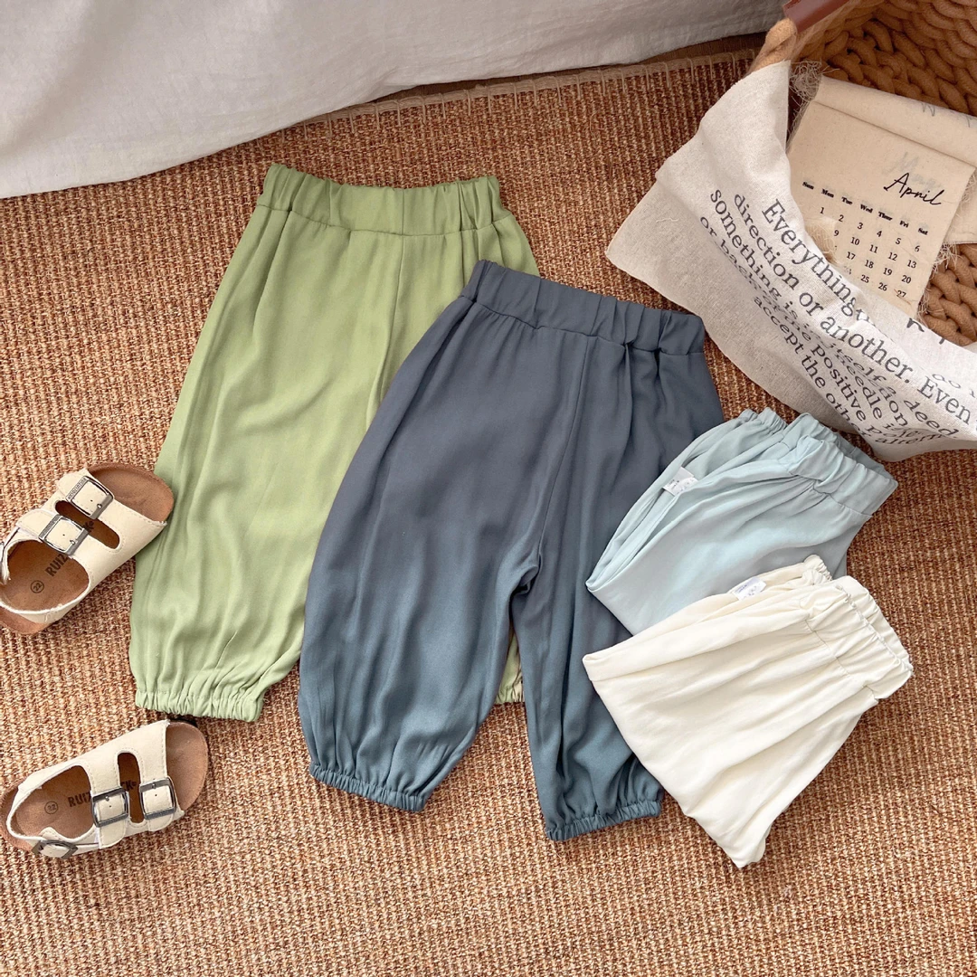 儿童防蚊裤夏新款婴儿宽松束脚裤薄款男宝宝女童外穿透气休闲裤子