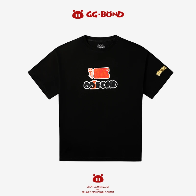 GGBOND/猪猪侠猪猪侠童装短袖夏季新款儿童纯棉圆领T恤简约上衣
