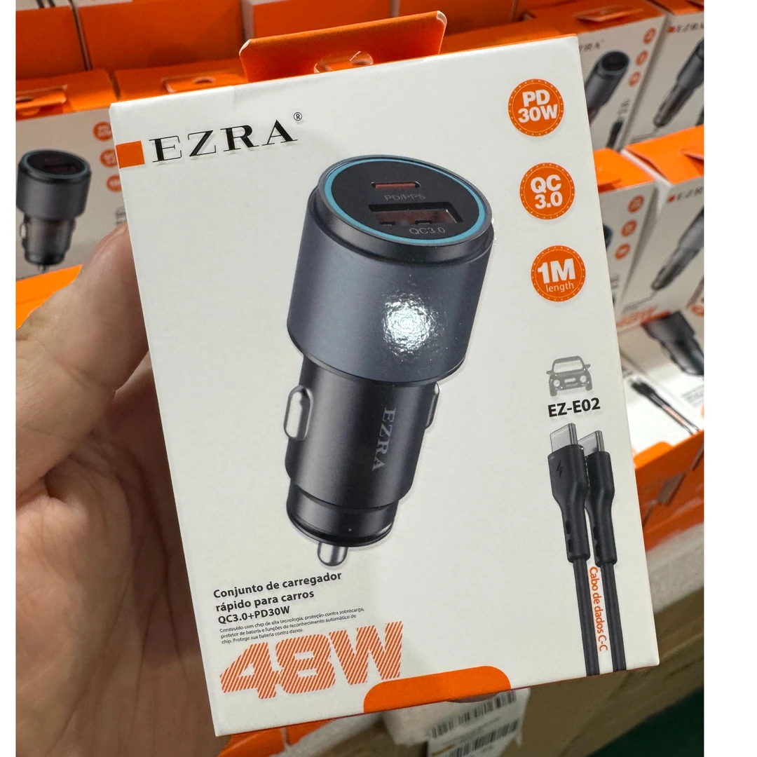 ezra车载点烟器充电器QC3.0+PD30W带线