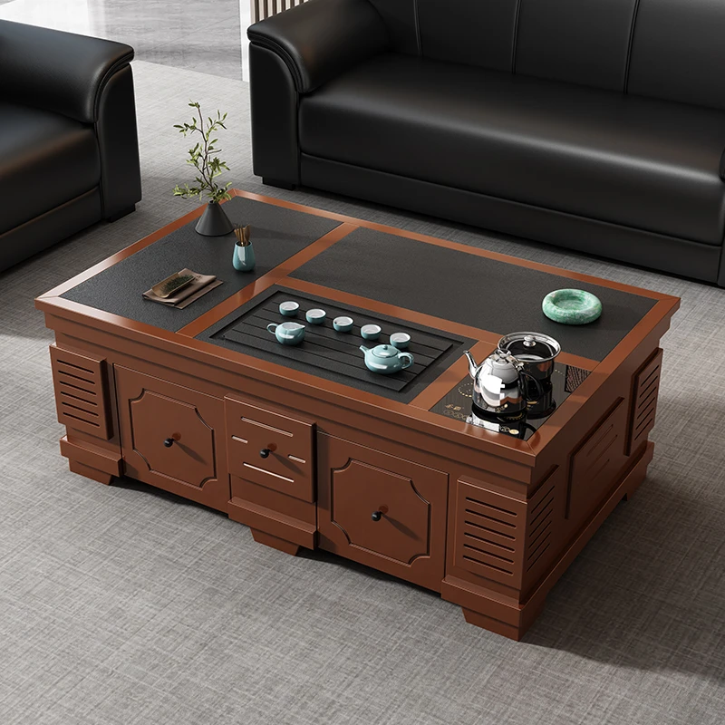 茶几桌客厅家用茶台茶桌茶具一整套烧水壶一体嵌入式客厅茶几