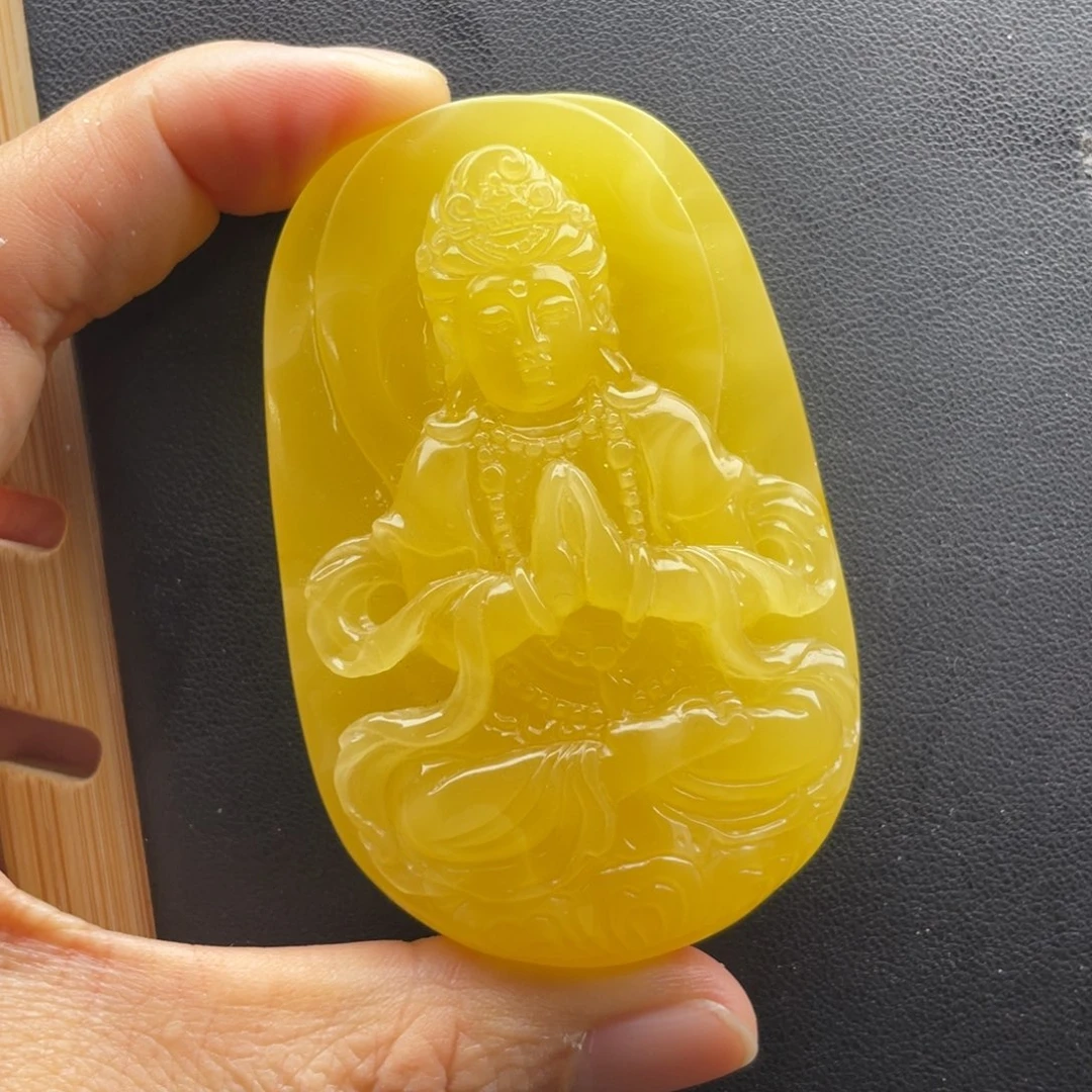 琥珀未镶嵌颈饰天然琥珀蜜蜡