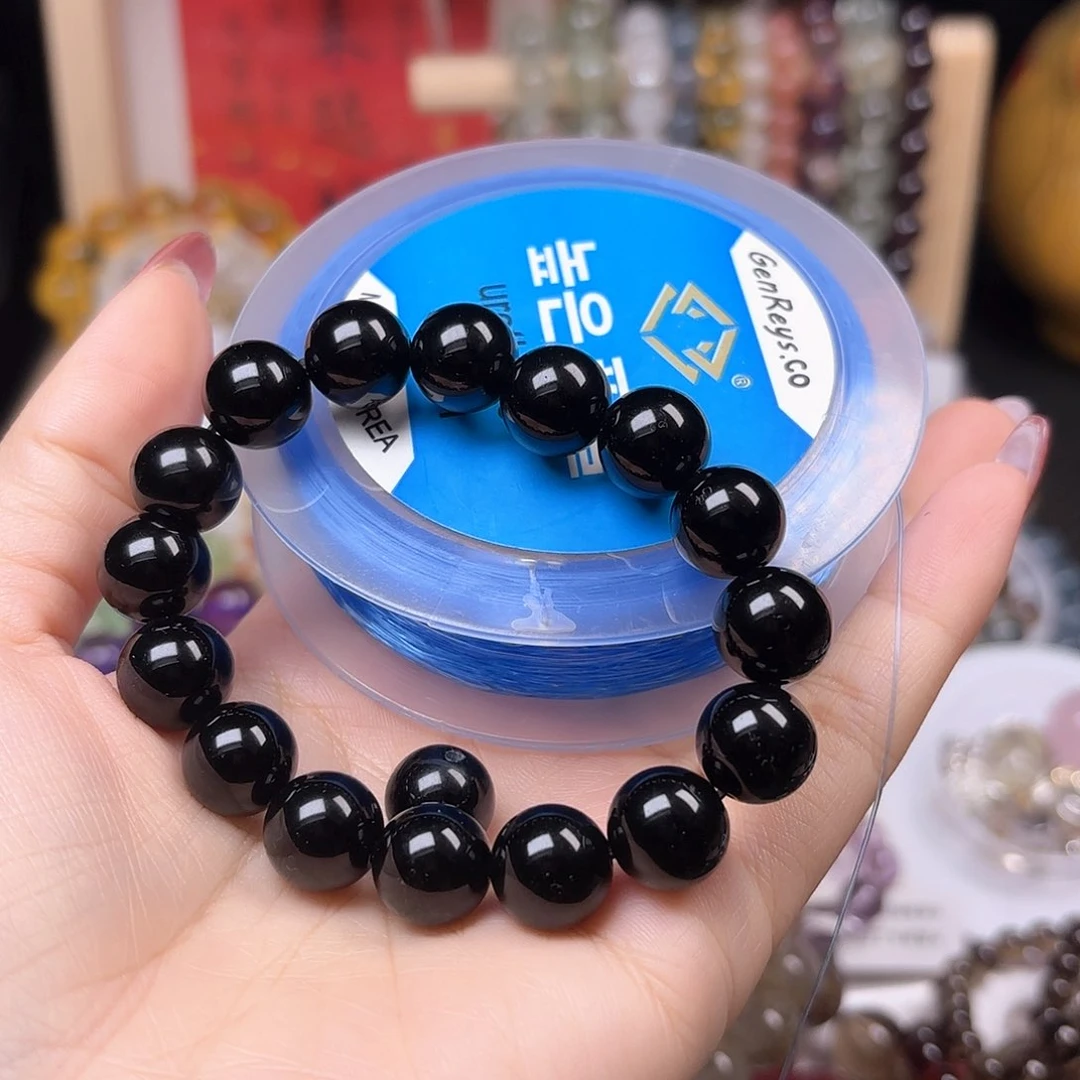 水晶手链未镶嵌黑曜石12