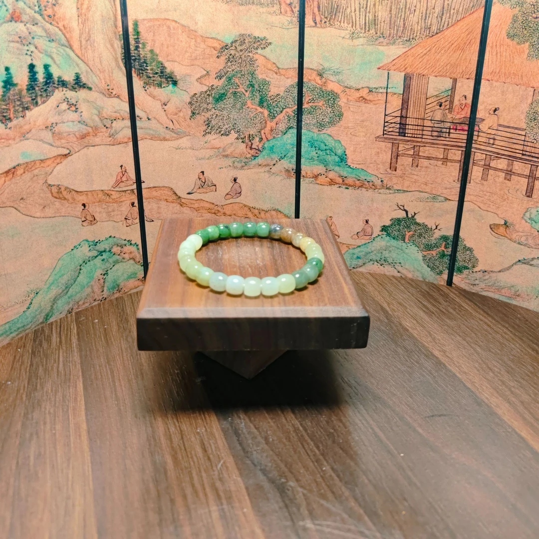 U和田玉多宝桶珠手串（卡8）1990