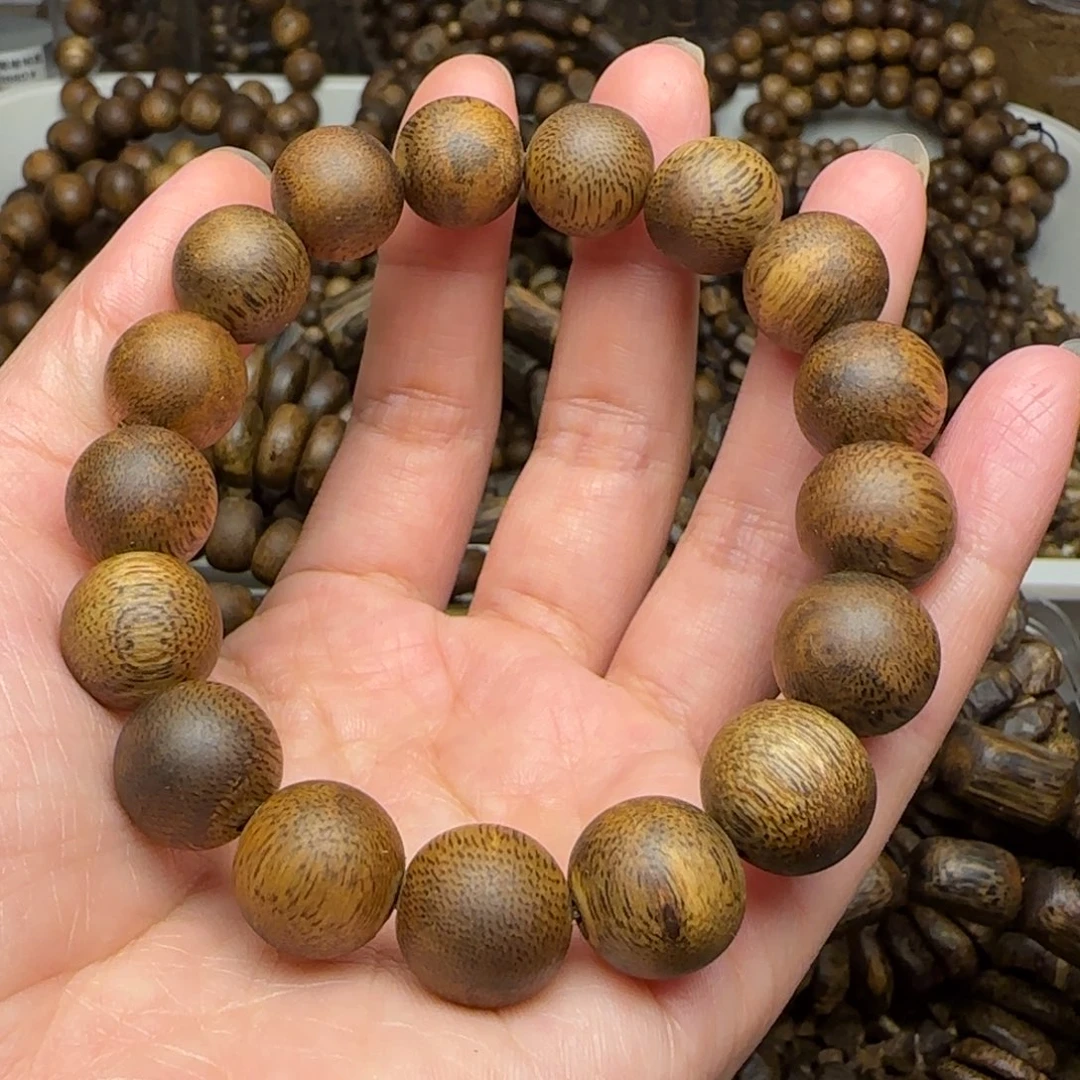 沉香手串单圈1.3规格11.5克老料海南乌身