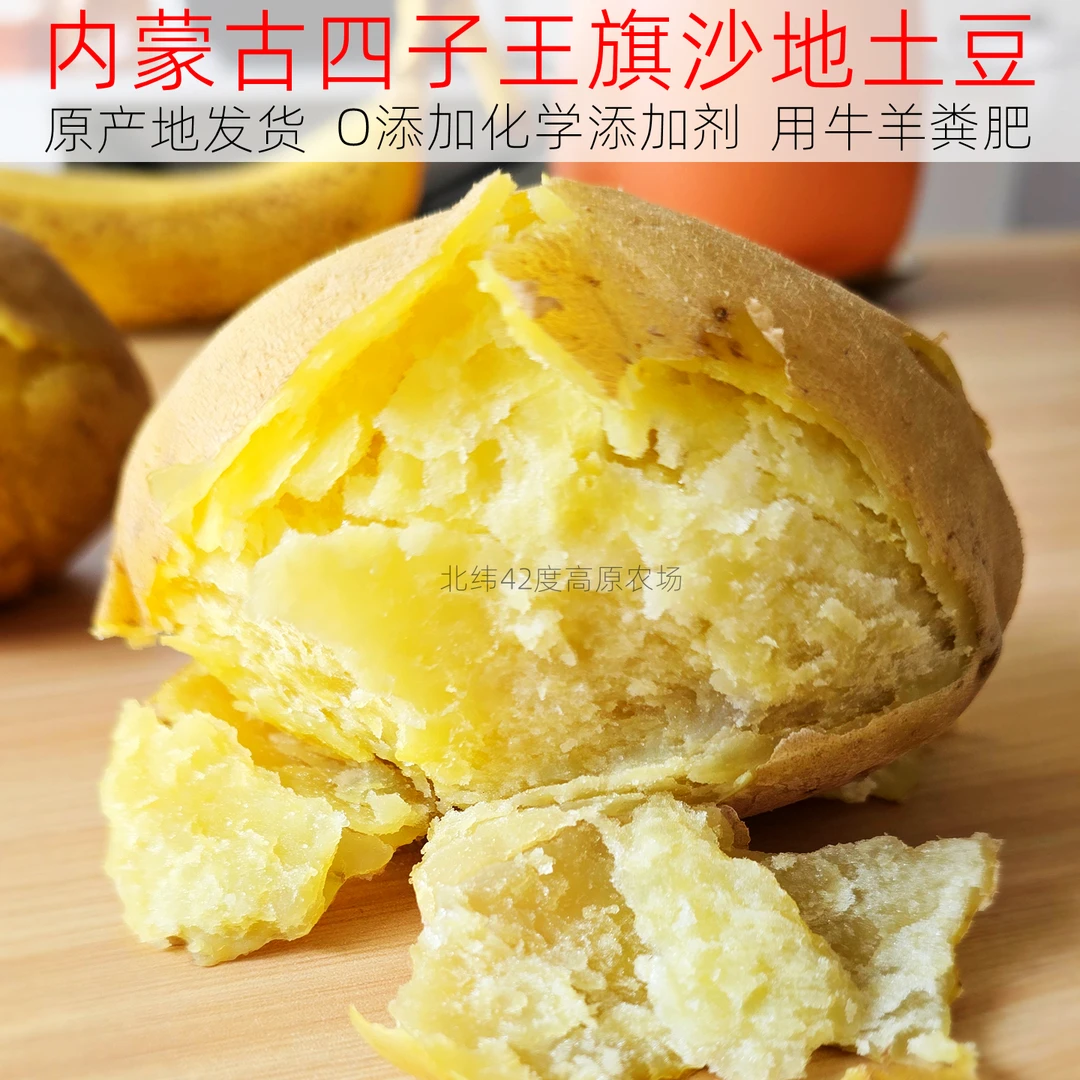 内蒙沙地黄心土豆沙漠马铃薯土豆四子王旗黄皮黄心土豆新鲜蔬菜