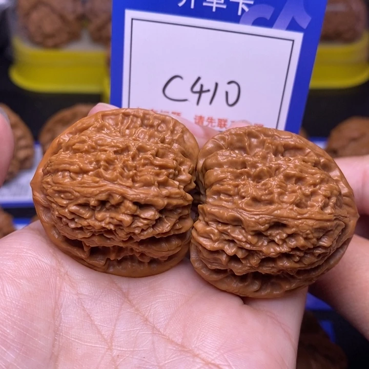 文玩核桃把件38三角疆c410