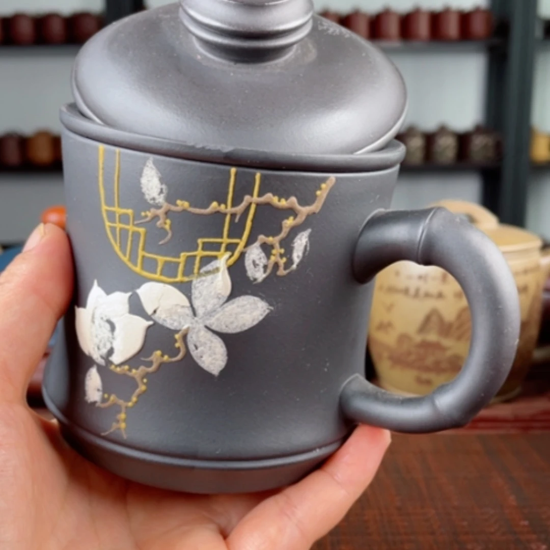 【闪购商品】茶杯紫砂宜兴原矿紫砂盖杯微瑕