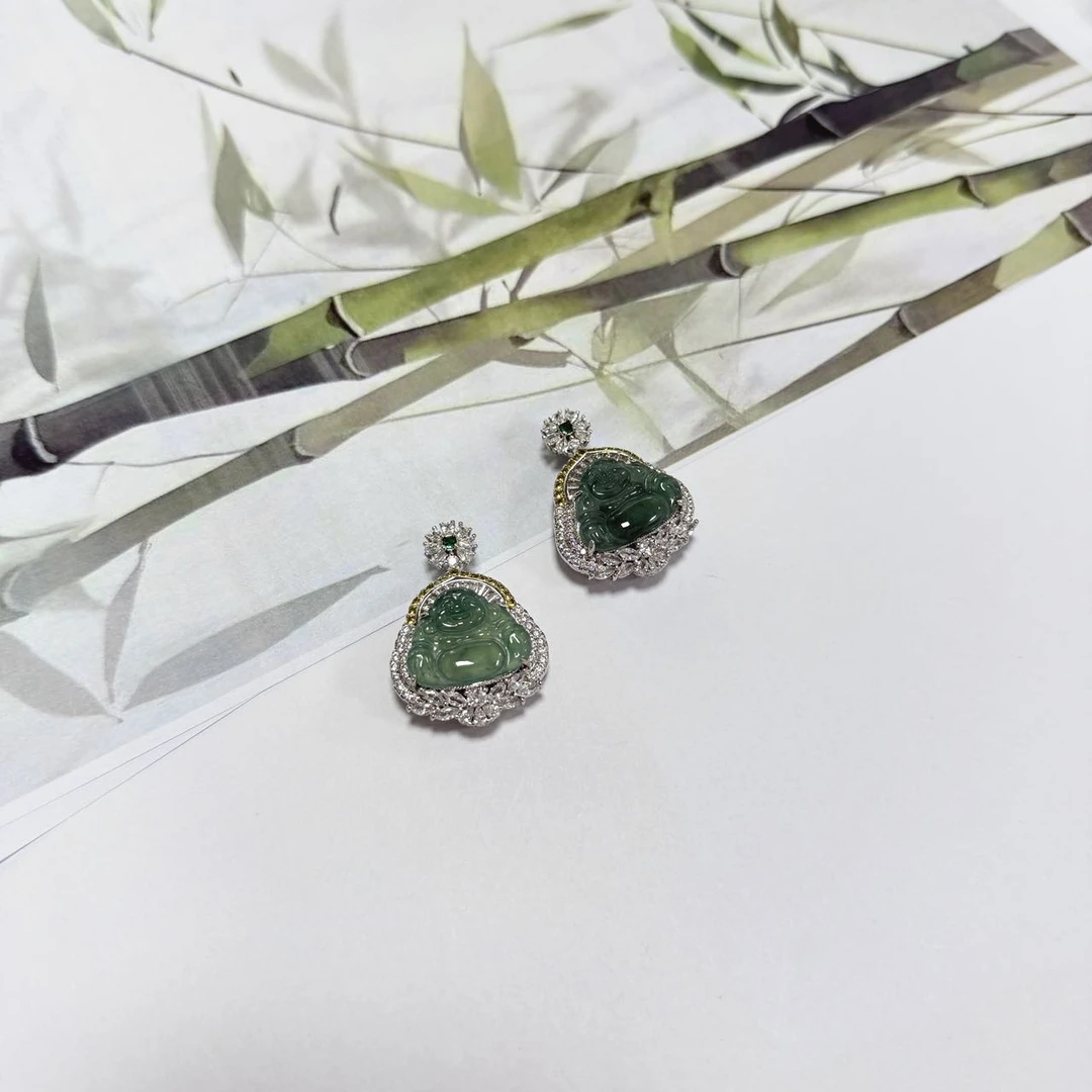 【小宝珠宝】14 T43191-翡翠佛公吊坠-多样性发一件-16×20mm