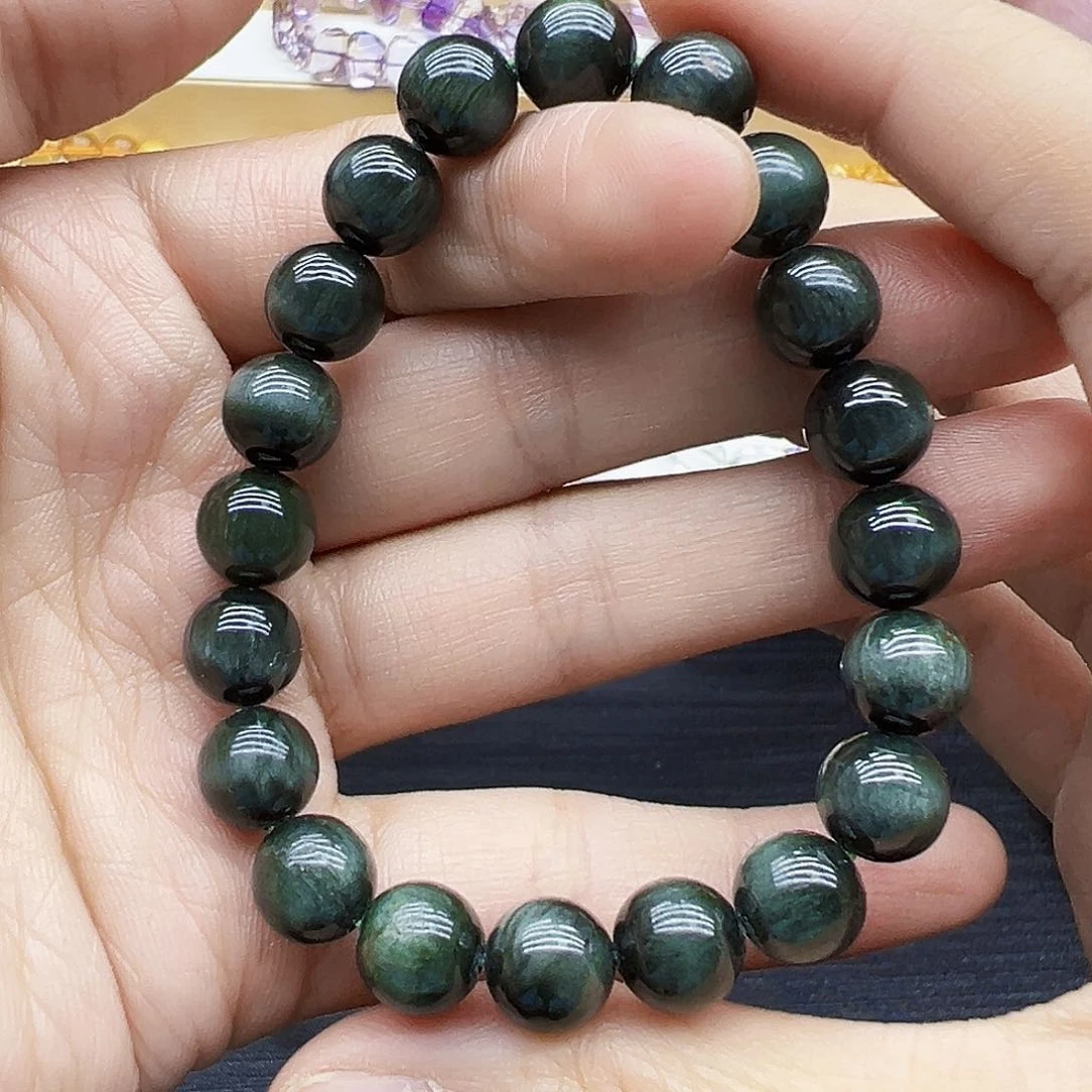 水晶手链未镶嵌天然绿发晶手链