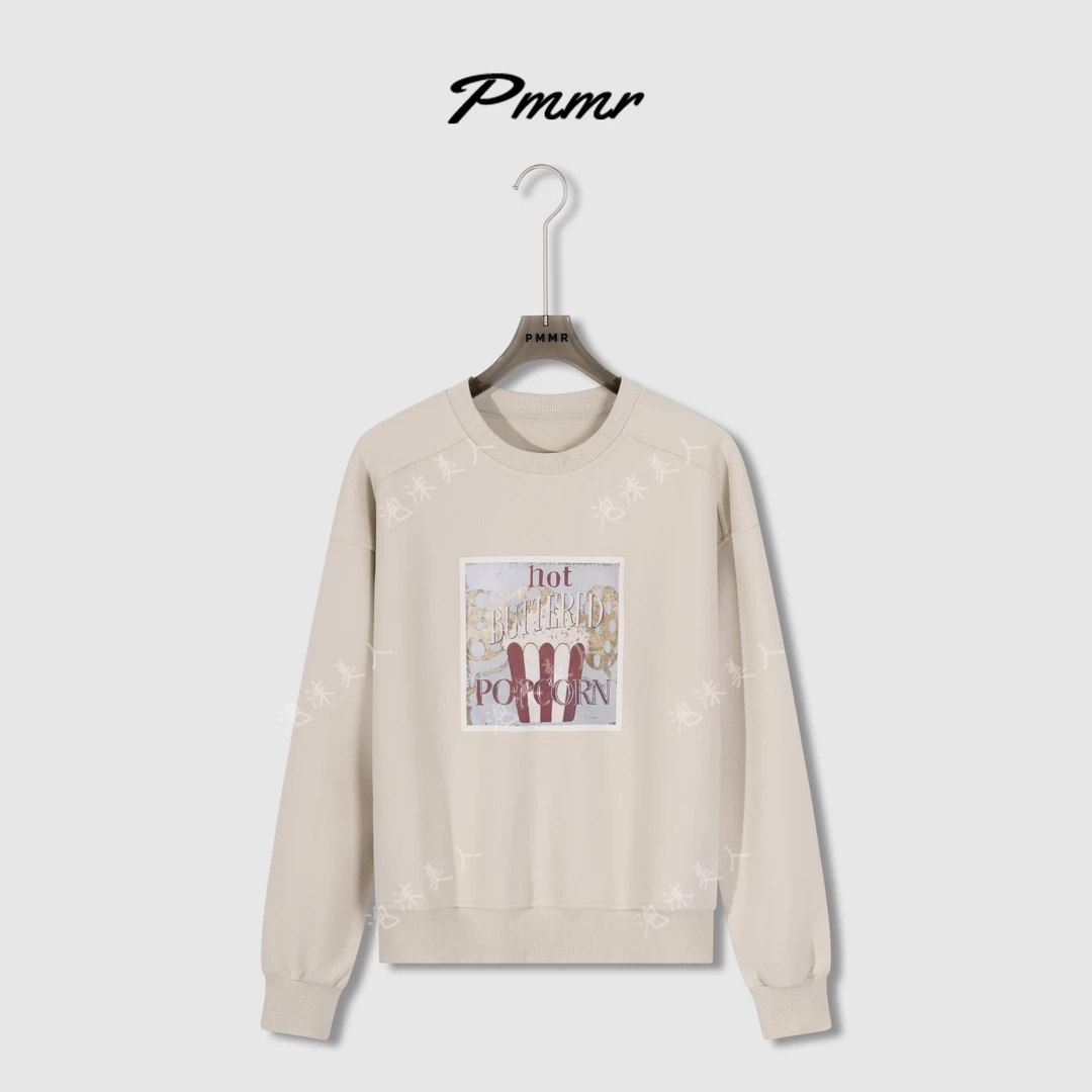 减龄字母印花卫衣」春秋女式时尚套头圆领长袖打底内搭显瘦上衣